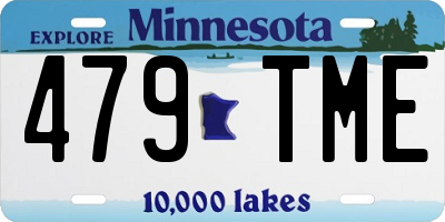 MN license plate 479TME