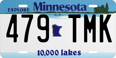 MN license plate 479TMK