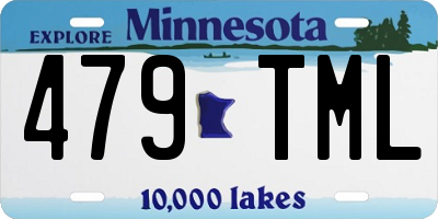 MN license plate 479TML