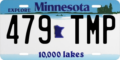 MN license plate 479TMP