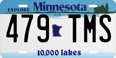 MN license plate 479TMS