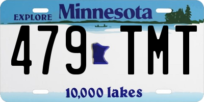 MN license plate 479TMT