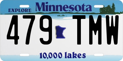 MN license plate 479TMW