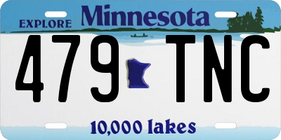 MN license plate 479TNC