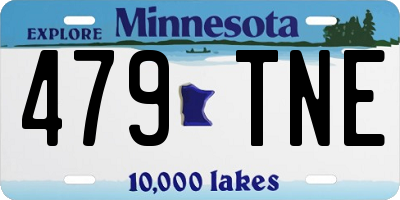 MN license plate 479TNE