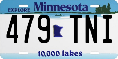 MN license plate 479TNI