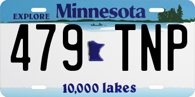 MN license plate 479TNP