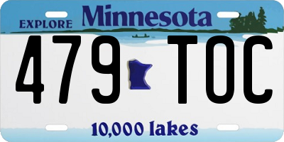 MN license plate 479TOC