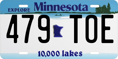 MN license plate 479TOE