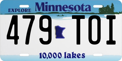 MN license plate 479TOI