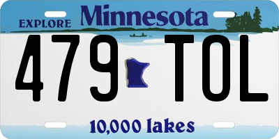 MN license plate 479TOL