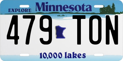 MN license plate 479TON