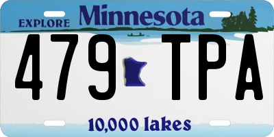 MN license plate 479TPA