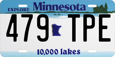MN license plate 479TPE