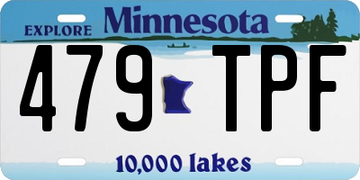 MN license plate 479TPF