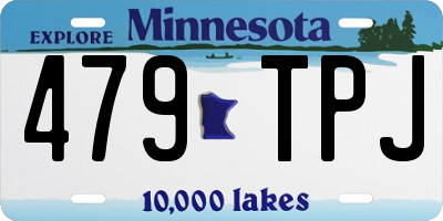 MN license plate 479TPJ