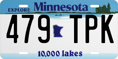 MN license plate 479TPK