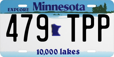 MN license plate 479TPP