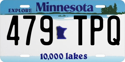 MN license plate 479TPQ