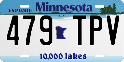 MN license plate 479TPV