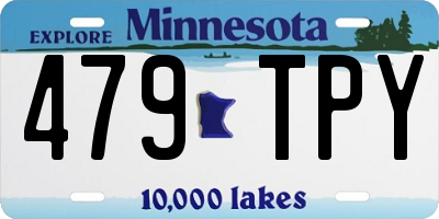 MN license plate 479TPY