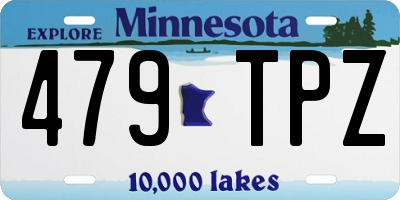 MN license plate 479TPZ