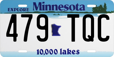 MN license plate 479TQC