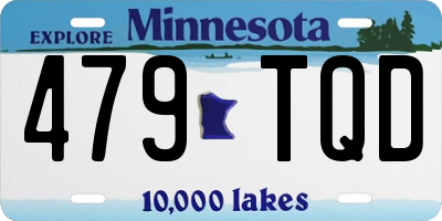 MN license plate 479TQD