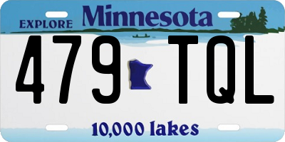 MN license plate 479TQL