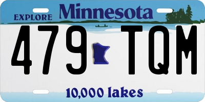 MN license plate 479TQM