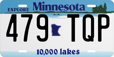 MN license plate 479TQP