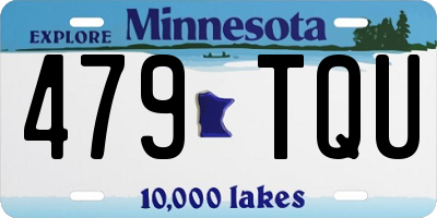 MN license plate 479TQU