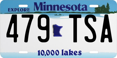 MN license plate 479TSA