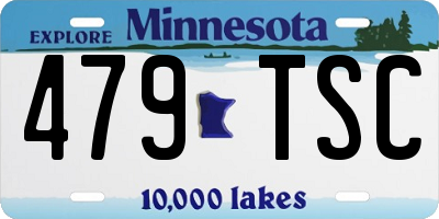MN license plate 479TSC