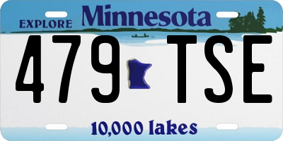 MN license plate 479TSE