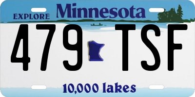 MN license plate 479TSF