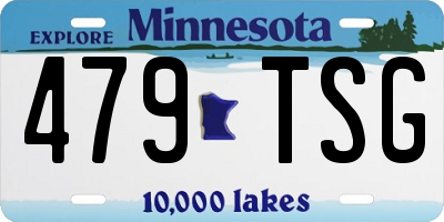 MN license plate 479TSG
