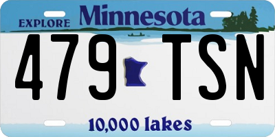 MN license plate 479TSN