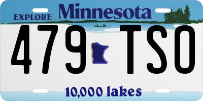 MN license plate 479TSO