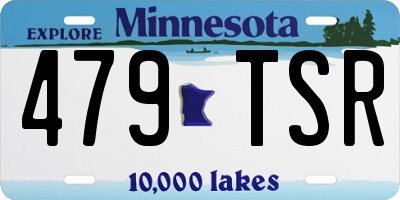 MN license plate 479TSR