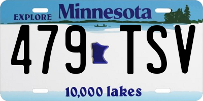 MN license plate 479TSV