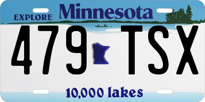 MN license plate 479TSX