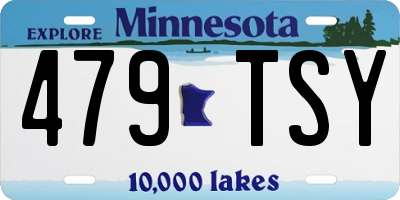 MN license plate 479TSY