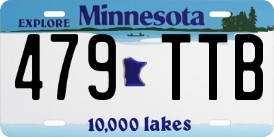 MN license plate 479TTB