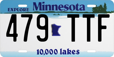 MN license plate 479TTF