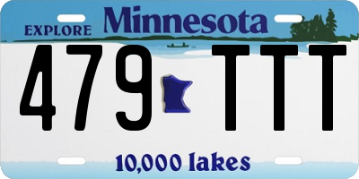 MN license plate 479TTT