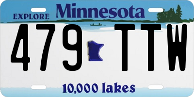 MN license plate 479TTW