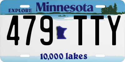 MN license plate 479TTY