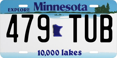 MN license plate 479TUB