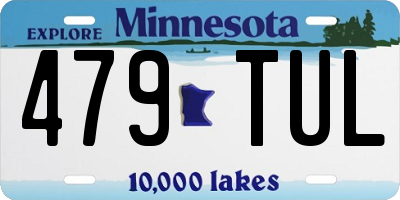 MN license plate 479TUL
